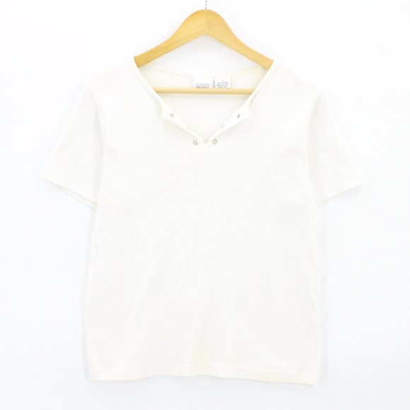 Vintage Maxwell Jason T-shirt Top Women's Casual White Short Sleeve Pullover M - Picture 1 of 7